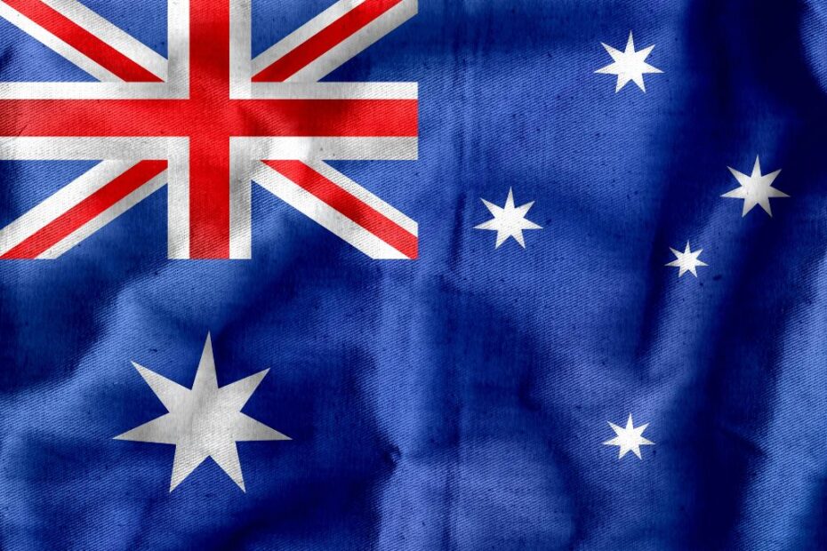 Imagem da bandeira da Austrália para ilustrar o conteúdo sobre a nova taxa para a solicitação de visto para a Austrália.