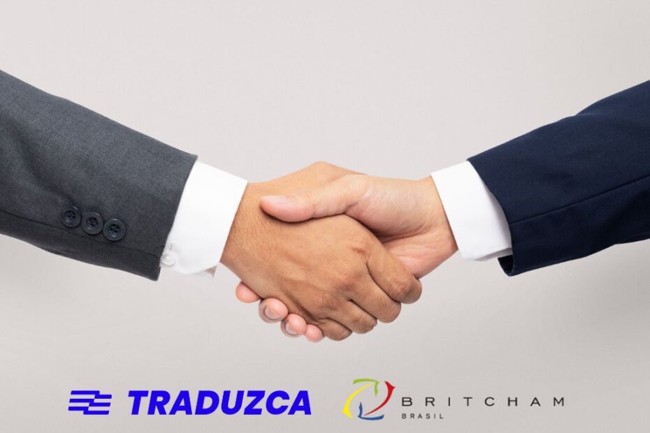 Imagem para ilustrar conteúdo sobre a nova parceria entre a Traduzca e a Britcham Brasil.